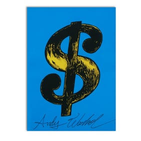 Andy Warhol (After) Dollar Sign Gouache and Ink on Paper