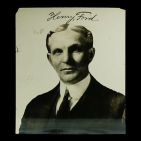 Henry Ford Signed Black and White Photograph