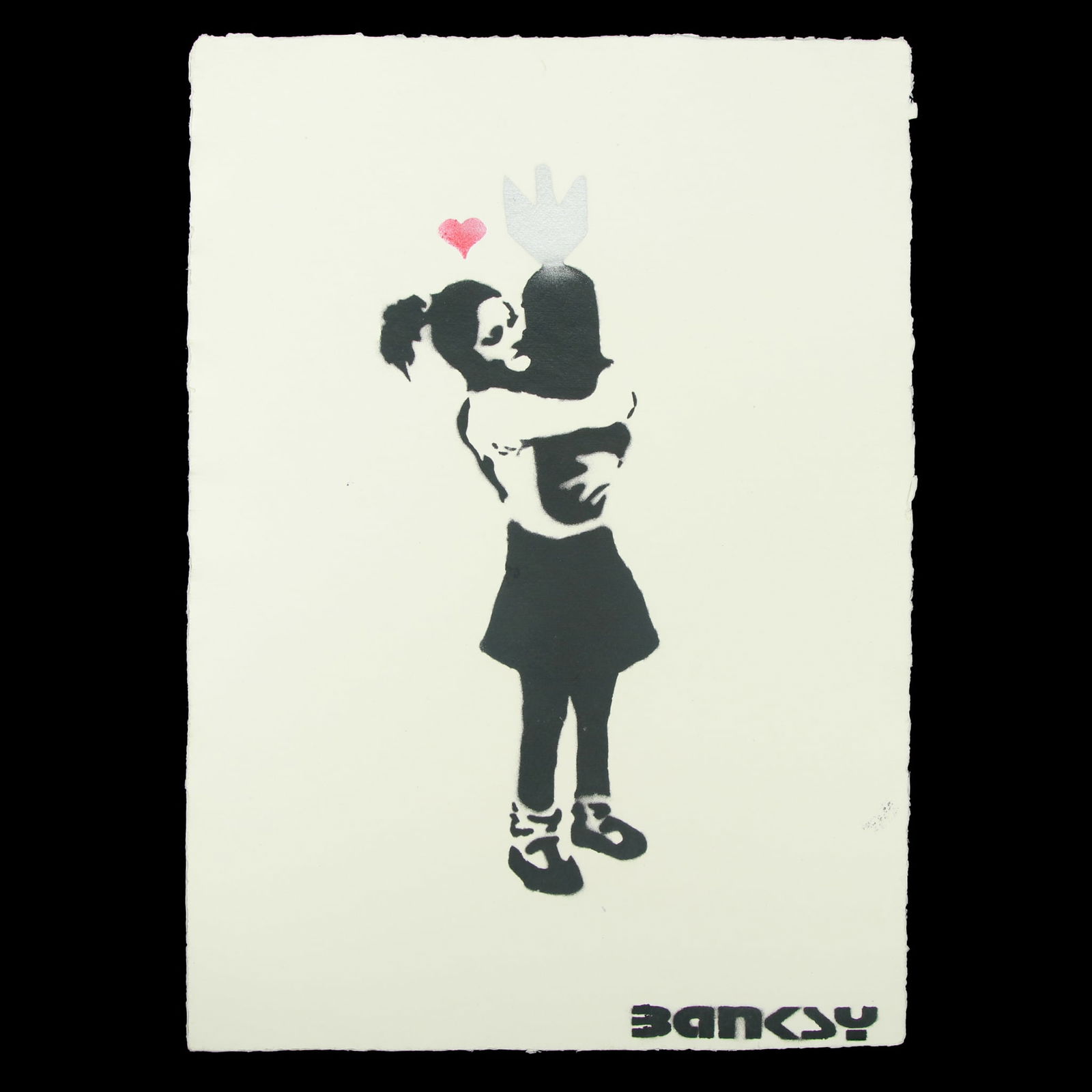 Flying Red Balloon Girl Banksy, After