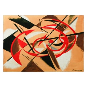 Lyubov Popova Project for Painting of Porcelain: "Cup and Saucer" 1921