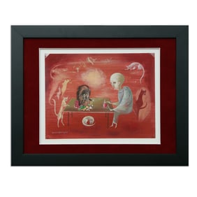Leonora Carrington Enigmatic Surrealist Composition (after)