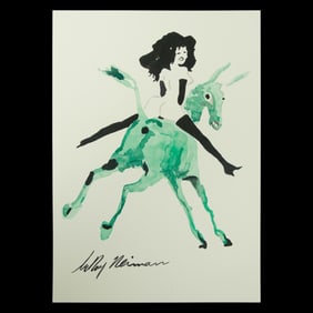 LeRoy Neiman Mixed Media Watercolor – Bold Fusion of Sensuality and Whimsy