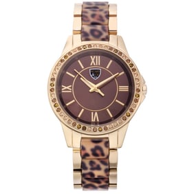 Picard & Cie PPK Ladies Watch, Gold Bracelet, Brown Dial
