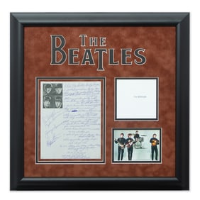 Forensically Authenticated *Beatles* Signed Handwritten Lyrics for "While My Guitar Gently Weeps"