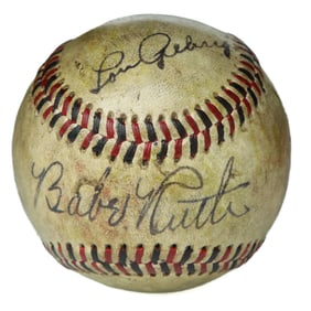 Babe Ruth and Lou Gehrig Signed Reach Baseball