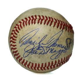 Marilyn Monroe and Joe DiMaggio Signed Spalding Baseball