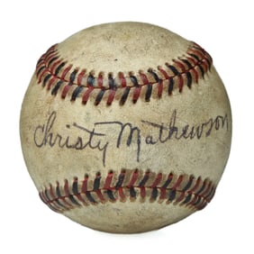 Forensically Authenticated Christy Mathewson Single-Signed Reach Baseball