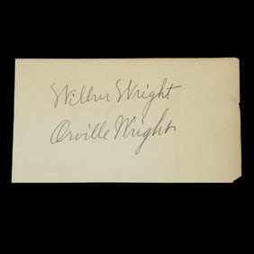 Wilbur and Orville Wright Signed Document Cut