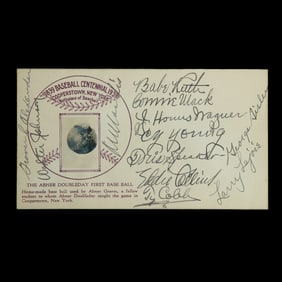 Baseball Hall of Famers Signed Baseball's Centennial Envelope