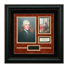 Forensically Authenticated Thomas Jefferson Signed Document Cut