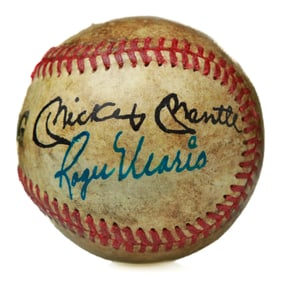 Mickey Mantle and Roger Maris Signed Spalding Baseball
