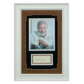 Forensically Authenticated Ernest Hemingway Signed Document Cut