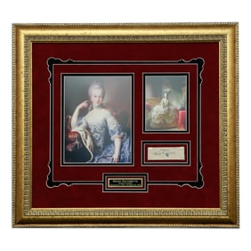 Marie Antoinette Signature on Document Cut