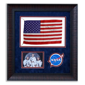 Apollo XI Crew-Signed American Flag