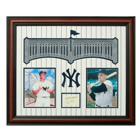Mickey Mantle and Roger Maris Signed Document Cut