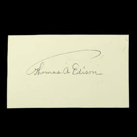 Forensically Authenticated Thomas A. Edison Signed Document Cut