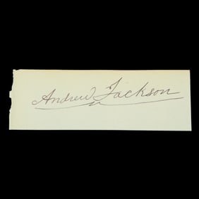 Andrew Jackson Signed Document Cut