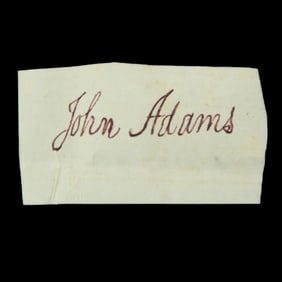 Forensically Authenticated John Adams Signed Document Cut
