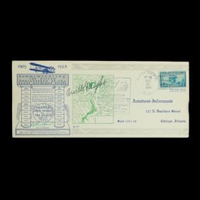 Orville Wright Signed Silver Anniversary Commemorative Envelope (Kitty Hawk, Dec. 17, 1928)