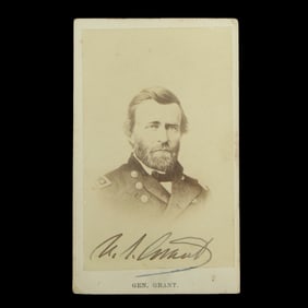 Ulysses S. Grant Signed Cabinet Card