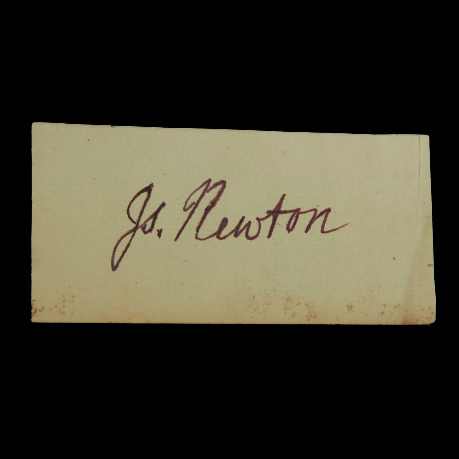 Isaac Newton Signed Document Cut, Forensically Authenticated (1 of 5)