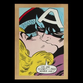 Roy Lichtenstein Dynamic Pop Art Illustration (after)