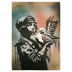 Banksy, "Dove of Peace" (after)