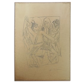 Max Beckmann Pencil & Graphite Drawing