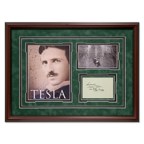 Nikola Tesla Signed Document Cut, Forensically Authenticated