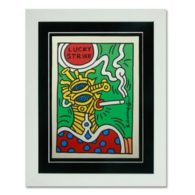 Keith Haring Attributed Mixed Media - A Playful Satire on Consumer Culture