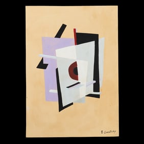 El Lissitzky Geometric Suprematist Composition Mixed Media