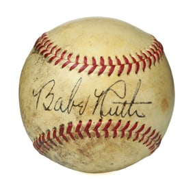 Babe Ruth Signed OAL Reach Baseball