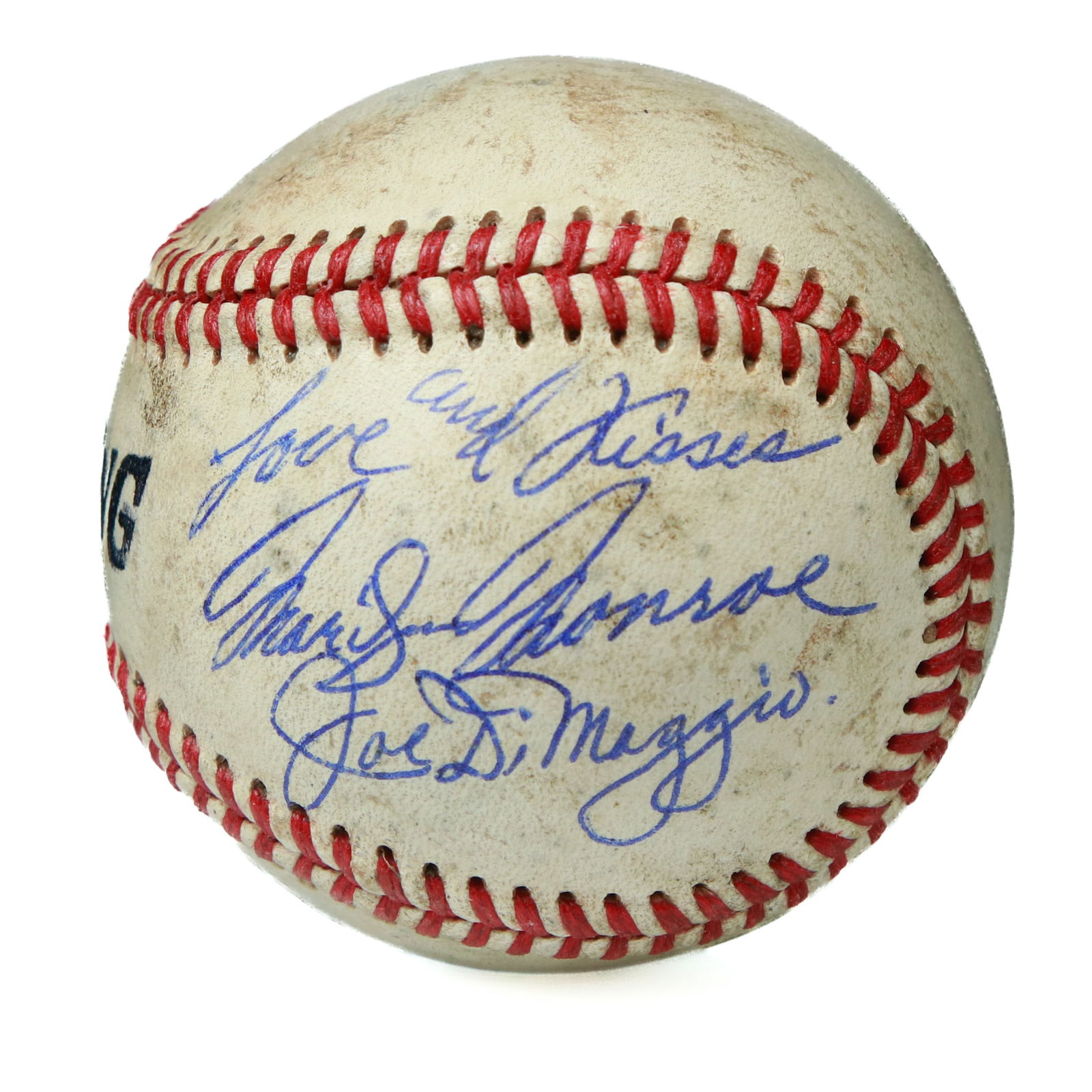 Rare Joe DiMaggio & Marilyn Monroe Dual-Signed and Inscribed Baseball (1 of 7)