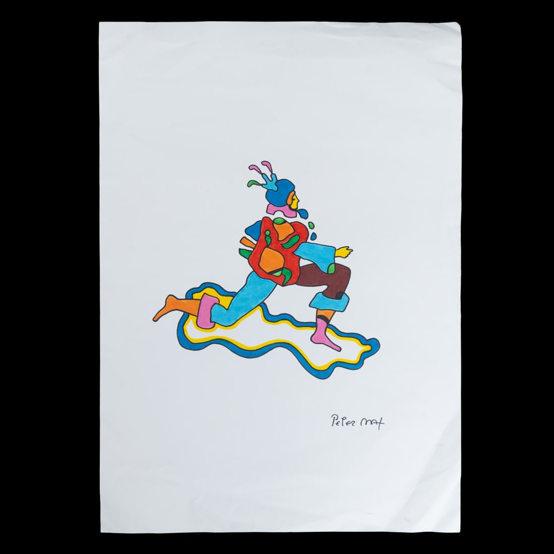 Peter Max Marker Drawing (attributed/after), Forensically Reviewed (1 of 7)