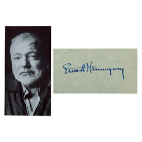 Ernest Hemingway Signed Document Cut, Forensically Authenticated