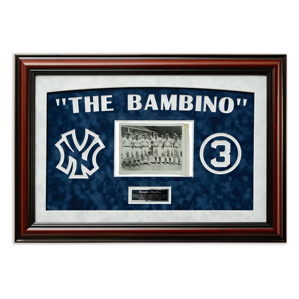 Babe Ruth Signed B&W Photograph — Historic Cobb Era All-Star Assembly (1 of 7)