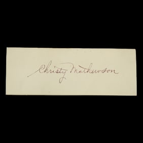 Christy Mathewson Signed Document Cut