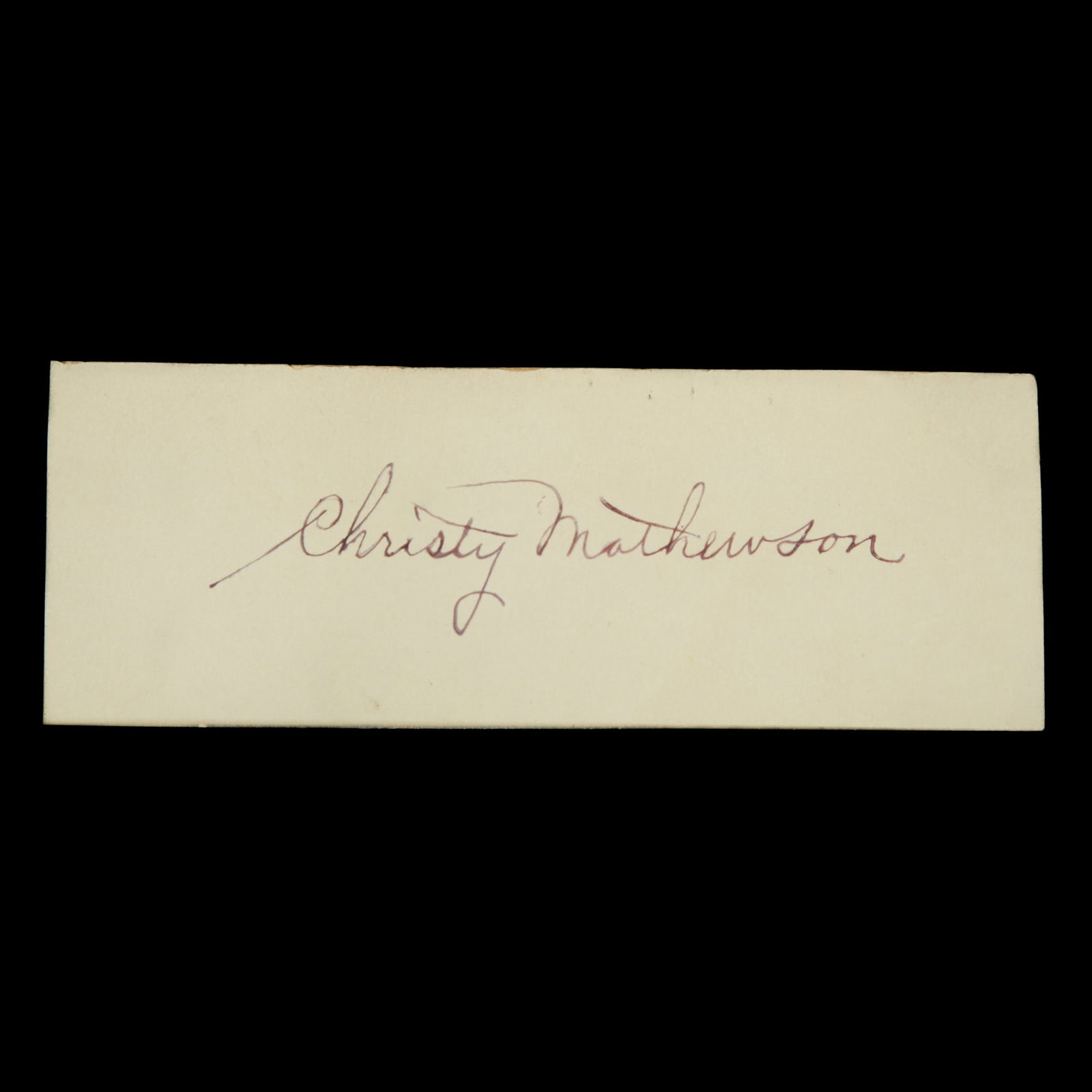 Christy Mathewson Signed Document Cut (1 of 4)