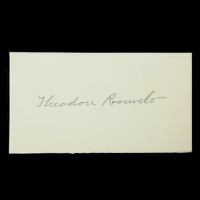Theodore Roosevelt Signed Document Cut, Forensically Authenticated