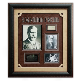 Professor Sigmund Freud Signature on Document Cut