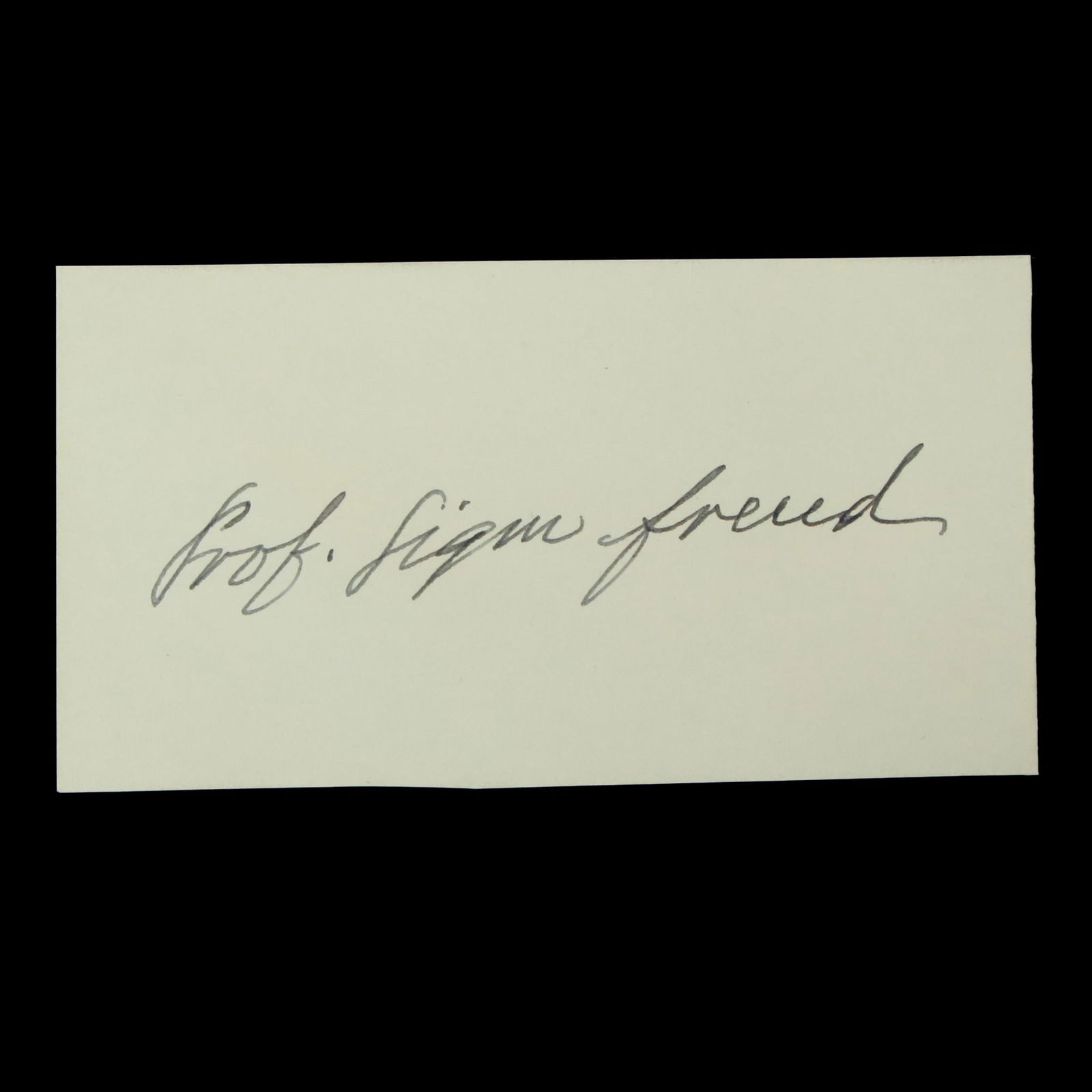Professor Sigmund Freud Signature on Document Cut (1 of 3)