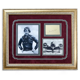 Amelia Earhart Signed Document Cut