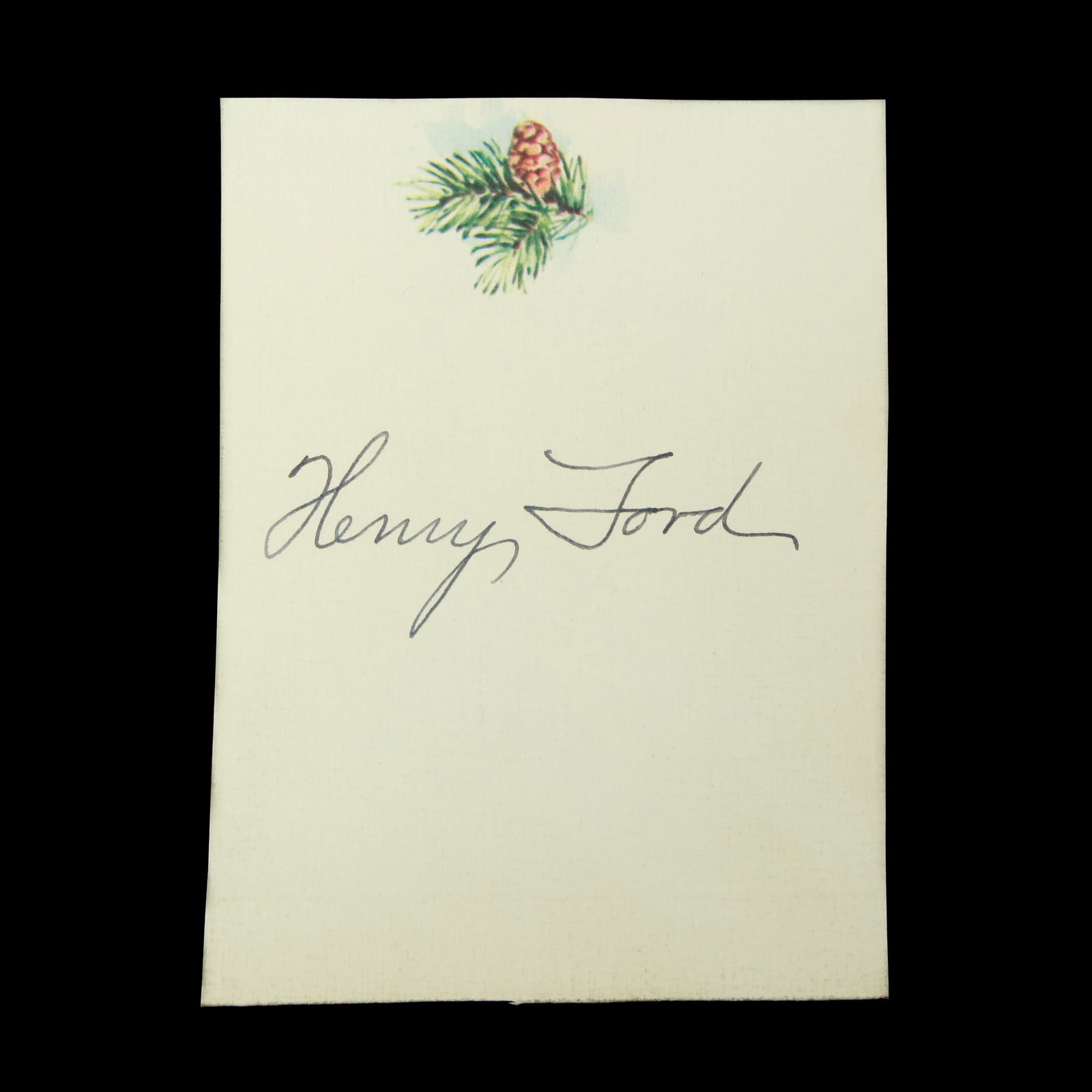 Henry Ford Signed Document Cut (1 of 3)