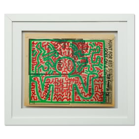 Keith Haring Inspired Newspaper Art (1982)