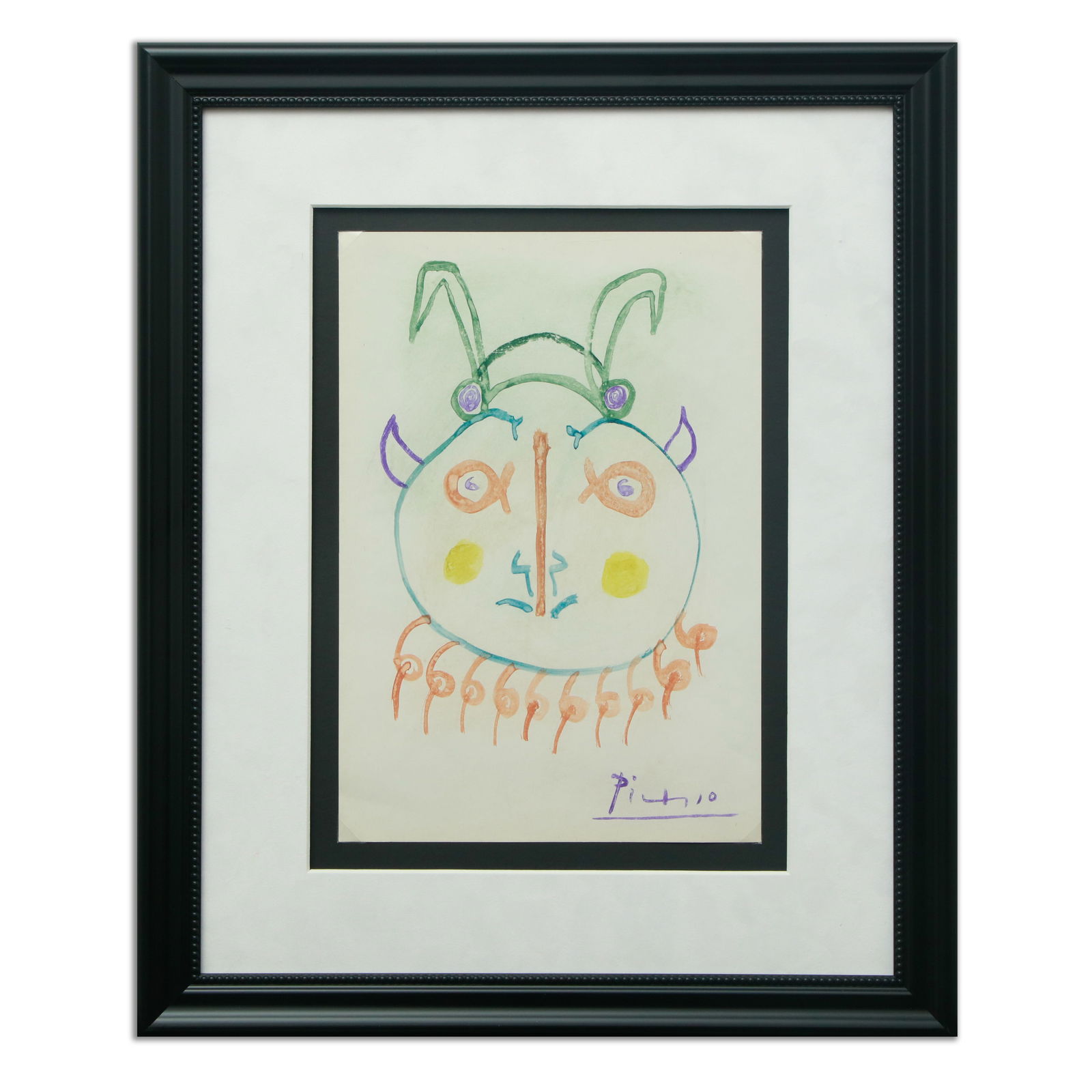 Pablo Picasso Clown with Yellow Cheeks and Purple Horns (after) (1 of 15)