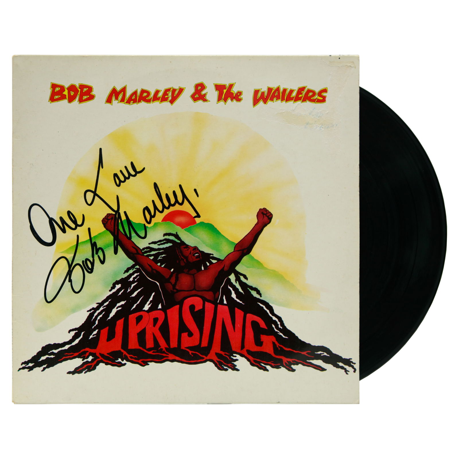 Bob Marley Signed "Uprising" Album Cover with Vinyl (1 of 7)
