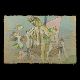 Pablo Picasso Mixed Media on Board, "Mythical Journey," Date Unknown (after)