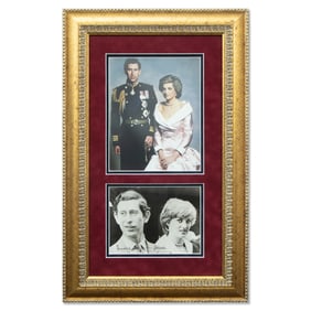 Charles and Diana Signed Black and White Photograph