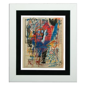 "Untitled" - Inspired by Jean-Michel Basquiat Newspaper Art