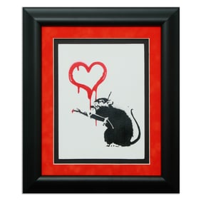 Banksy "Love Rat" (After the Named Artist)